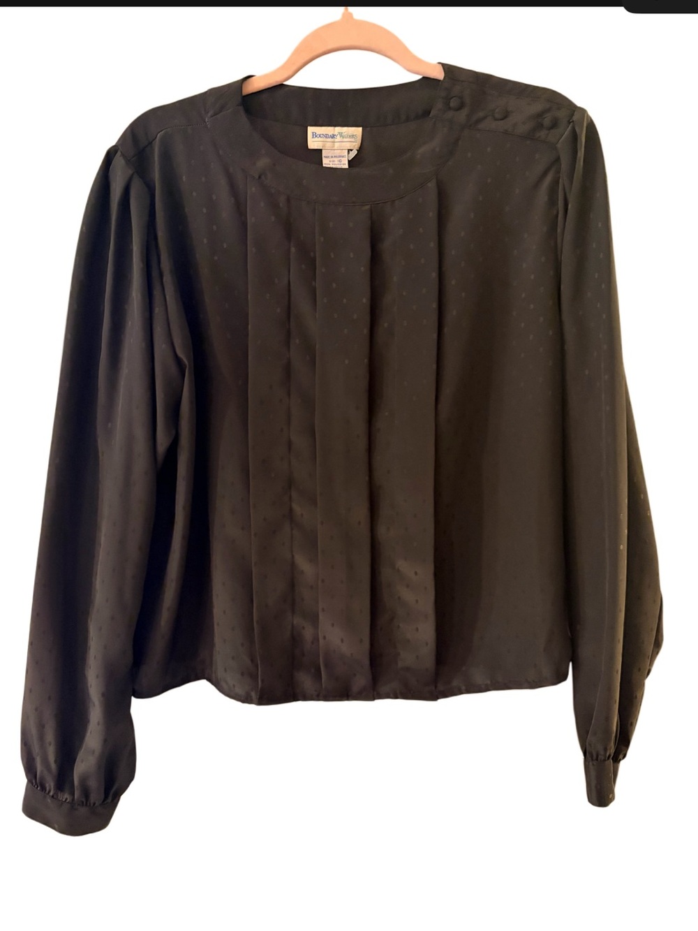 Vintage‎ boxy classy black blouse